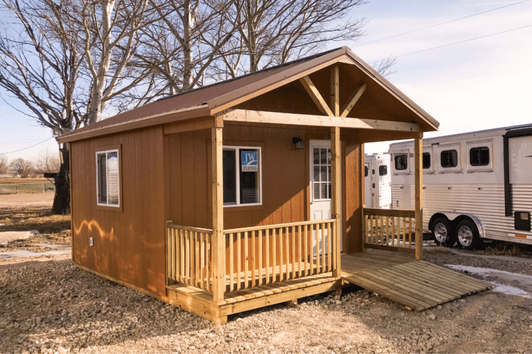12x12 Sheds, Cabin with Front Porch