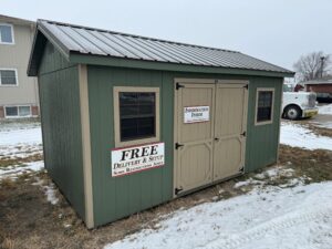 Green Ranch shed in shed lot