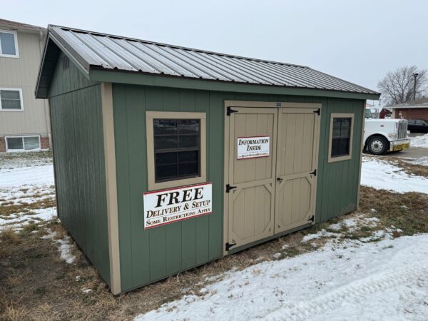 Green Ranch shed in shed lot