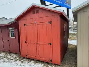 Red Ranch shed in shed lot