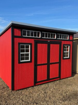 Red Studio shed in shed lot