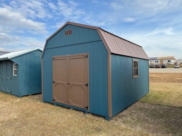 Teal High Barn shed in shed lot