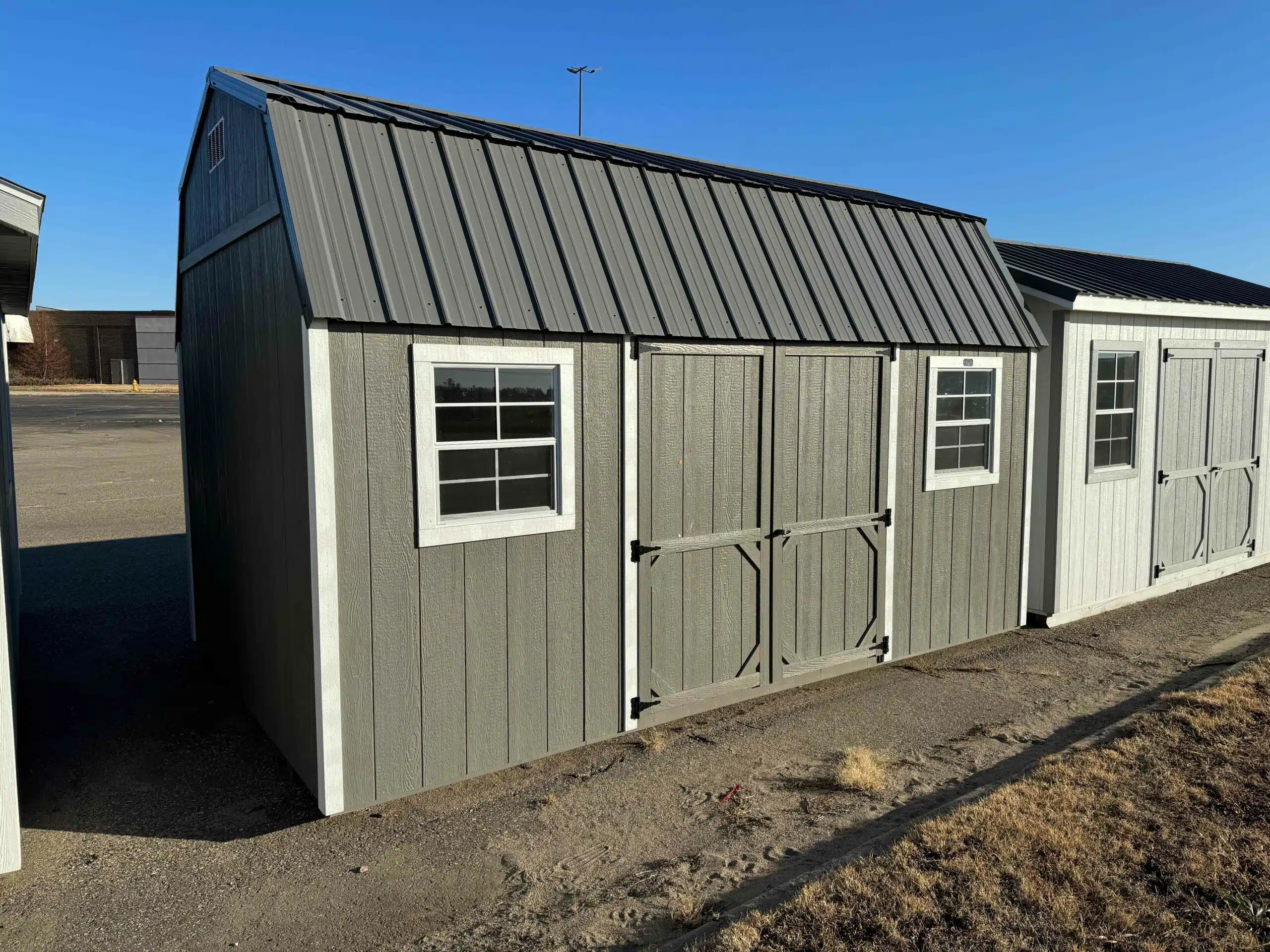Grey High Barn shed in shed lot