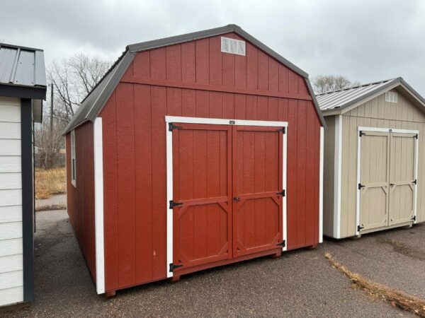 Red High Barn shed in shed lot