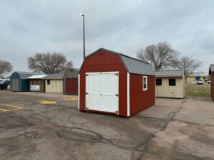 Red High Barn shed in shed lot