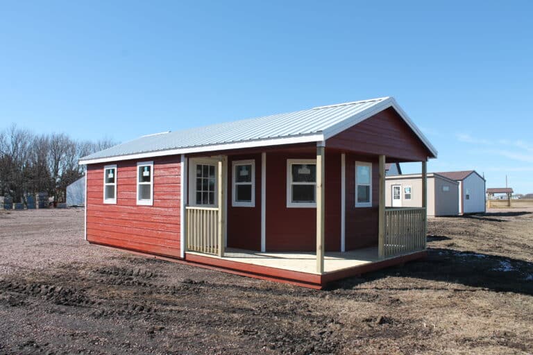 Red ranch cabin