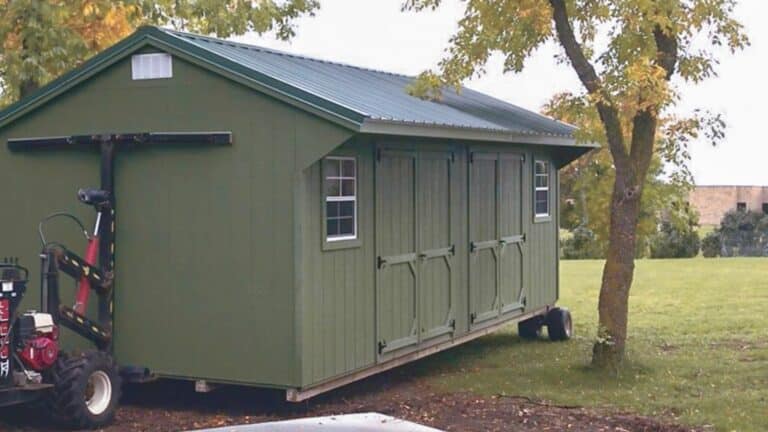 Shed Mule Delivering a Storage Shed