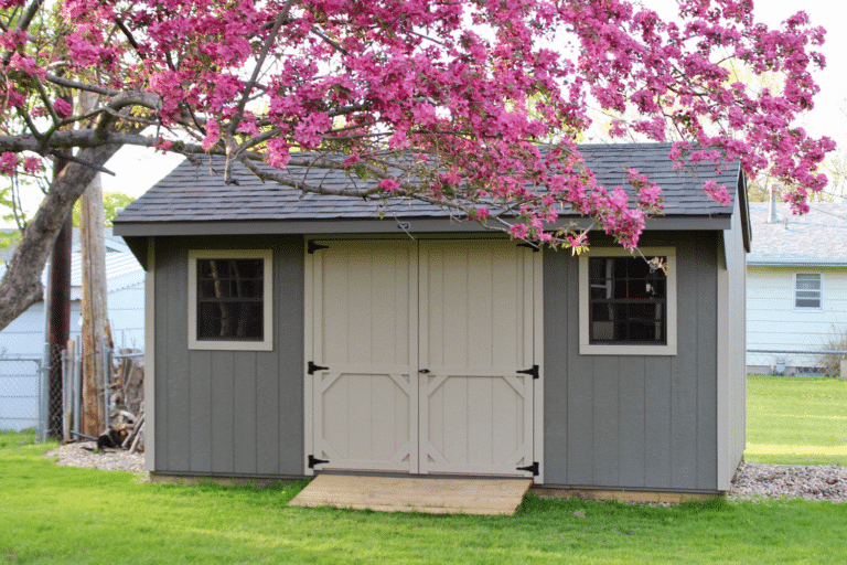 grey shed with ramp near tree in brandon sd