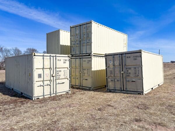 multiple shipping containers stacked on top of each other for sale in south dakota