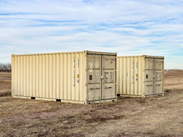 2 shipping containers for sale in south dakota in some grass